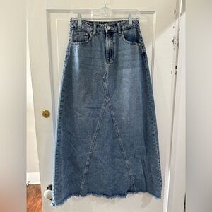 Denim Maxi Skirt